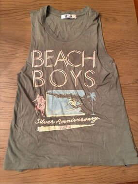 Anthropologie Olive 'Beach Boys' Graphic Tank Top